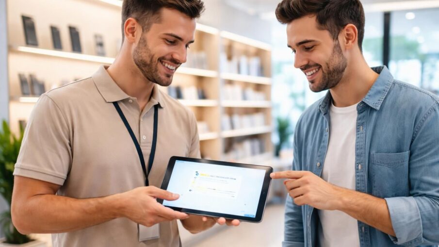 découvrez un workflow rapide et efficace pour gérer les avis google en boutique grâce à une tablette samsung, optimisant ainsi l'expérience client.