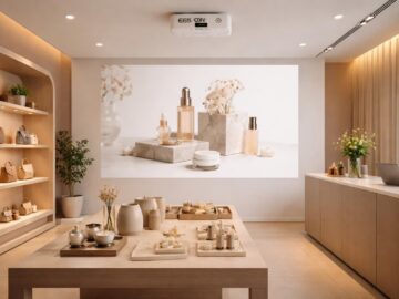 découvrez comment le vidéoprojecteur epson offre une installation discrète et une image nette pour sublimer votre boutique, alliant performance et design élégant.