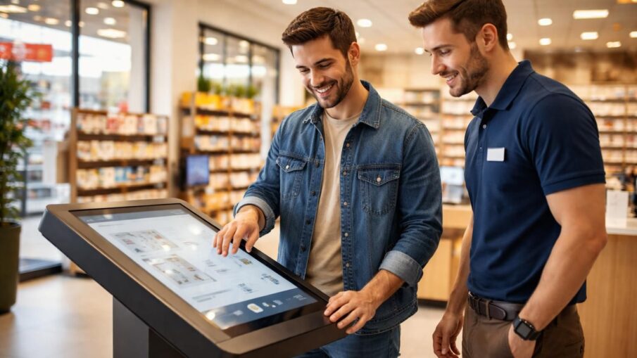 attirez plus de leads en magasin grâce à notre tablette tactile en borne, un outil interactif simple et efficace pour engager vos clients.