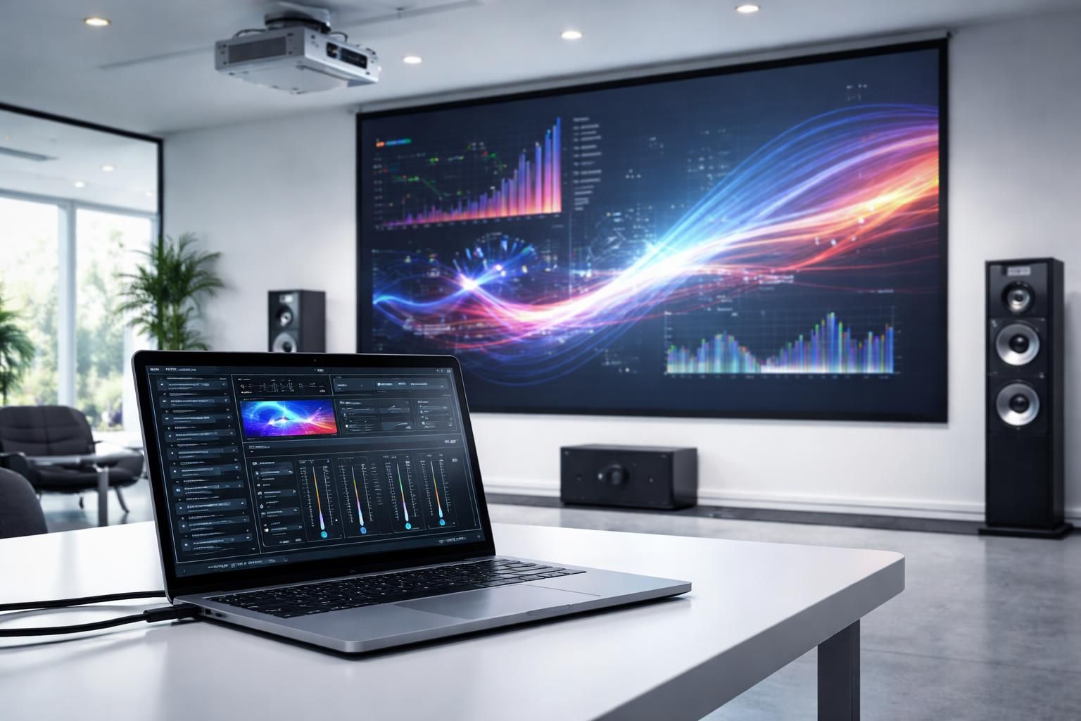 découvrez comment piloter la projection et le son depuis votre pc portable en toute fluidité, sans bugs, pour une expérience showroom optimale.