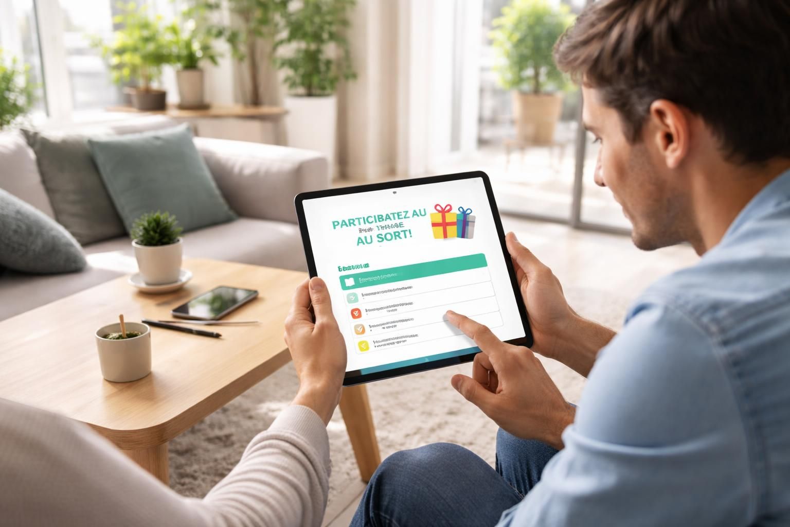 organisez un quiz interactif avec tirage au sort sur ipad en salon pour collecter des leads sans papier, de manière simple et efficace.